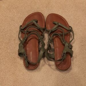 Maurices Olive Braided Sandals